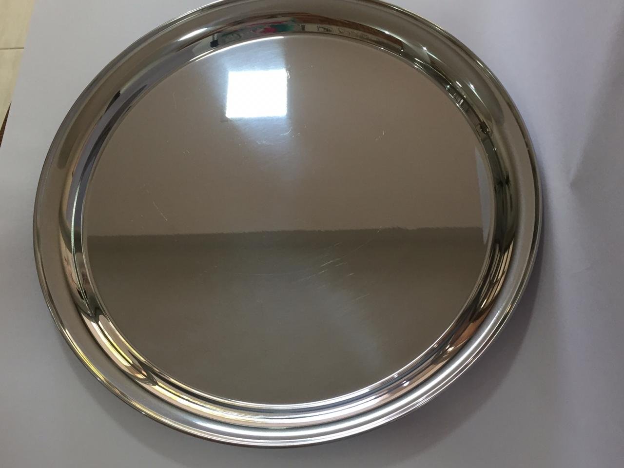 Bandeja Redonda Inox Service – DuCarmo – Artigos para festas